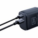 3MK HyperCharger 20W 1xUSB-C + 1xUSB-A ładowarka sieciowa PD/QC czarna/black