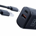 3MK HyperCharger 20W 1xUSB-C + 1xUSB-A ładowarka sieciowa PD/QC czarna/black