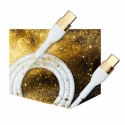 3MK HyperSilicone Cable USB-C/USB-C kabel 2m 100W Biały/White