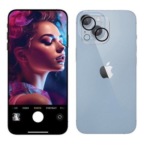3MK Lens Pro Full Cover iPhone 13 Mini/13 Szkło Hartowane na obiektyw aparatu z ramką montażową 1szt