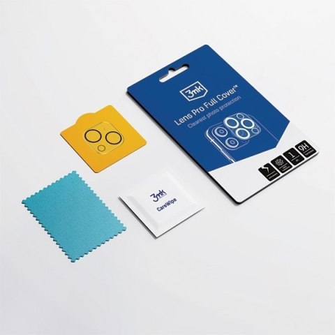 3MK Lens Pro Full Cover iPhone 13 Mini/13 Szkło Hartowane na obiektyw aparatu z ramką montażową 1szt