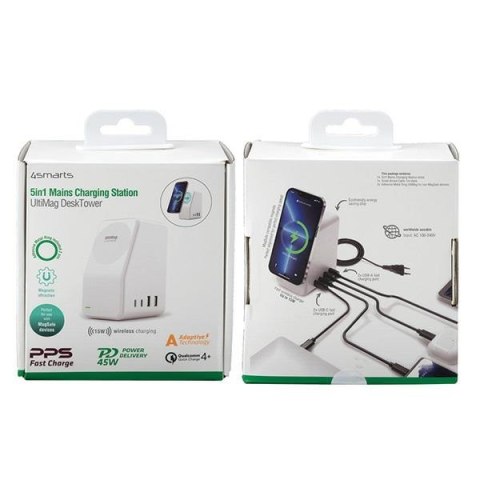 4smarts Stacja Ładująca 5in1 UltimagDeskTower white/biały 456607