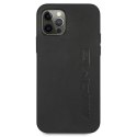 AMG AMHCP12LDOLBK iPhone 12 Pro Max 6,7" czarny/black hardcase Leather Hot Stamped