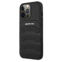 AMG AMHCP13XGSEBK iPhone 13 Pro Max 6,7" czarny/black hardcase Leather Debossed Lines