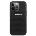 AMG AMHCP13XGSEBK iPhone 13 Pro Max 6,7" czarny/black hardcase Leather Debossed Lines