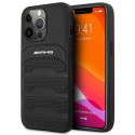 AMG AMHCP14XGSEBK iPhone 14 Pro Max 6,7" czarny/black hardcase Leather Debossed Lines