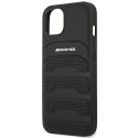 AMG AMHCP14MGSEBK iPhone 14 Plus / 15 Plus 6.7" czarny/black hardcase Leather Debossed Lines