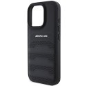 AMG AMHCP16XGSEBK iPhone 16 Pro Max 6.9" czarny/black hardcase Leather Debossed Lines Black Logo