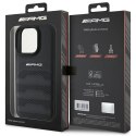 AMG AMHCP16XGSEBK iPhone 16 Pro Max 6.9" czarny/black hardcase Leather Debossed Lines Black Logo