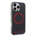 Audi Carbon Fiber Sport Red Circle MagSafe iPhone 16 Pro Max 6.9" czarny/black hardcase AUS-TPUPCMIP16PM-RSQ/D5-BK