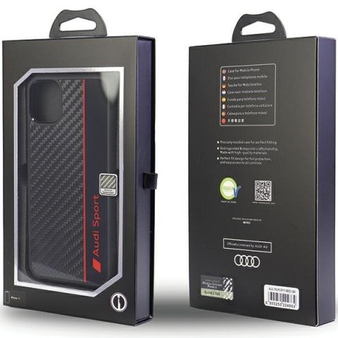 Audi Carbon Fiber Stripe iPhone 11 / Xr6.1" czarny/black hardcase AUS-TPUPCIP11-R8/D1-BK