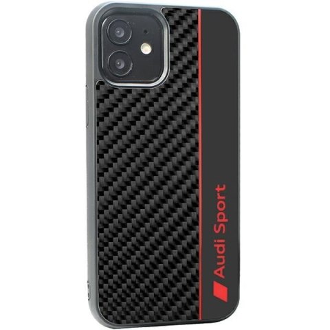 Audi Carbon Fiber Stripe iPhone 12/12 Pro 6.1" czarny/black hardcase AUS-TPUPCIP12P-R8/D1-BK