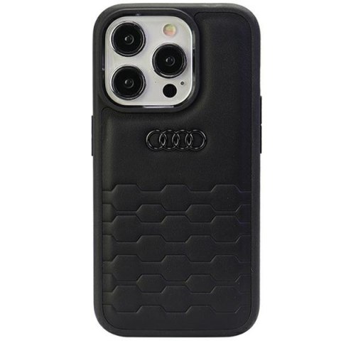 Audi GT Synthetic Leather iPhone 15 Pro 6.1"czarny/black hardcase AU-TPUPCIP15P-GT/D2-BK