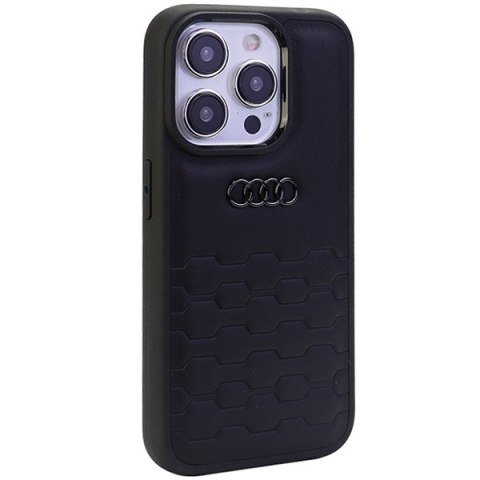 Audi GT Synthetic Leather iPhone 15 Pro6.1"czarny/black hardcase AU-TPUPCIP15P-GT/D2-BK