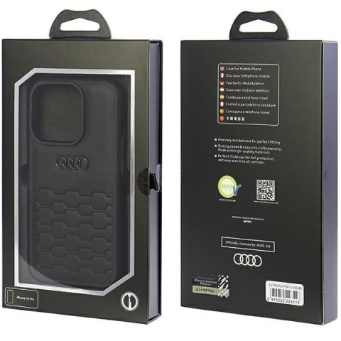 Audi GT Synthetic Leather iPhone 15 Pro6.1"czarny/black hardcase AU-TPUPCIP15P-GT/D2-BK