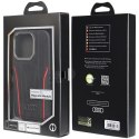 Audi Genuine Leather MagSafe iPhone 14 Pro 6.1" czarno-czerwony/black-red hardcase AU-TPUPCMIP14P-R8/D3-RD