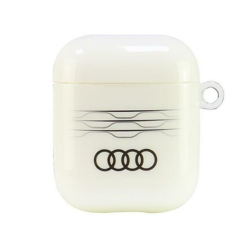 Audi IML Geometric Pattern AirPods 1/2,cover biały/white AU-IMLAP-A6/D3-WE