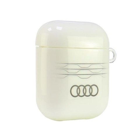 Audi IML Geometric Pattern AirPods 1/2,cover biały/white AU-IMLAP-A6/D3-WE
