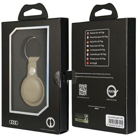 Audi etui Synthetic Leather AirTagbeżowy/beige AU-ATKR-Q3/D1-BG