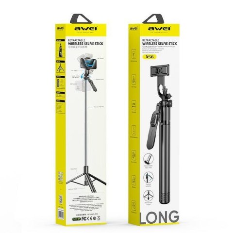 AWEI Selfie Stick X56 czarny/blackaluminiowy /aluminum alloy