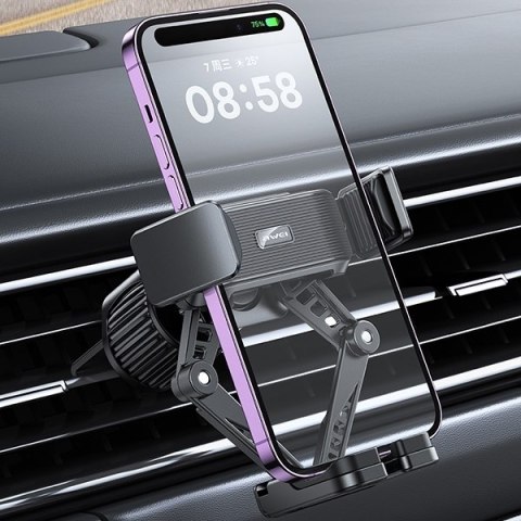 AWEI grawitacyjny uchwyt samochodowy X39do kratki wentylacyjnej czarny/black