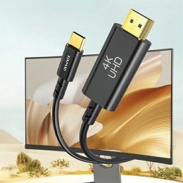 AWEI kabel CL-212T USB-C na HDMI 4K 30Hz czarny/black