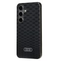 Audi IML Stitching Pattern MagSafe Case S24 S921 czarny/black hardcase AU-IMLMS24-Q5/D3-BK