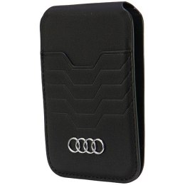 Audi Leather Wallet Card Slot Stand czarny/black MagSafe AU-MSCH-GT/D3-BK