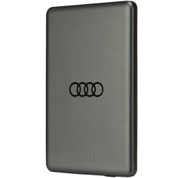 Audi Powerbank indukcyjny 15W 5000mAh szary/grey Big Logo MagSafe AU-MWPB5000-GT/D1-GY