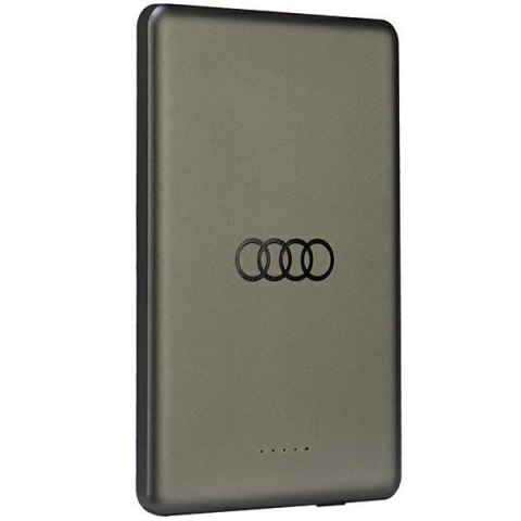 Audi Powerbank indukcyjny 15W 5000mAhszary/grey Big Logo MagSafe AU-MWPB5000-GT/D1-GY