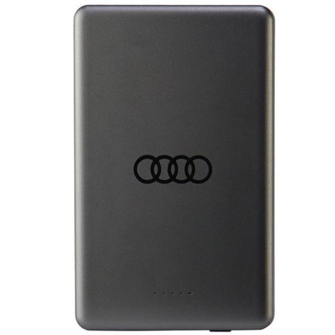 Audi Powerbank indukcyjny 15W 5000mAhszary/grey Big Logo MagSafe AU-MWPB5000-GT/D1-GY