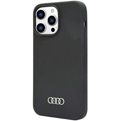 Audi Silicone Case iPhone 14 Pro 6.1" czarny/black hardcase AU-LSRIP14P-Q3/D1-BK