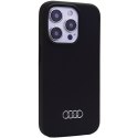 Audi Silicone Case iPhone 15 Pro 6.1" czarny/black hardcase AU-LSRIP15P-Q3/D1-BK