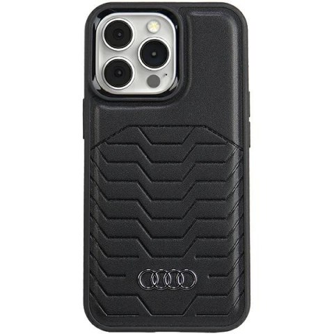 Audi Synthetic Leather MagSafe iPhone 13 Pro / 13 6.1" czarny/black hardcase AU-TPUPCMIP13P-GT/D3-BK