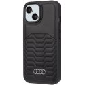 Audi Synthetic Leather MagSafe iPhone 15 Plus / 14 Plus 6.7" czarny/black hardcase AU-TPUPCMIP15M-GT/D3-BK