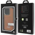 Audi Synthetic Leather MagSafe iPhone 15 Pro 6.1" brązowy/brown hardcase AU-TPUPCMIP15P-GT/D3-BN