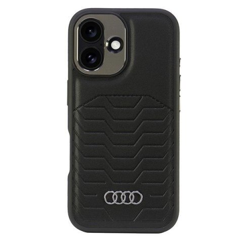 Audi Synthetic Leather MagSafe iPhone 16 Plus 6.7" czarny/black hardcase AU-TPUPCMIP16M-GT/D3-BK