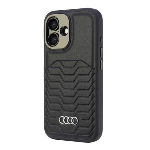 Audi Synthetic Leather MagSafe iPhone 16Plus 6.7" czarny/black hardcase AU-TPUPCMIP16M-GT/D3-BK