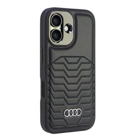 Audi Synthetic Leather MagSafe iPhone 16Plus 6.7" czarny/black hardcase AU-TPUPCMIP16M-GT/D3-BK