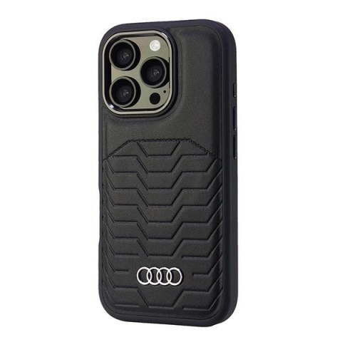 Audi Synthetic Leather MagSafe iPhone 16 Pro 6.3" czarny/black hardcase AU-TPUPCMIP16P-GT/D3-BK