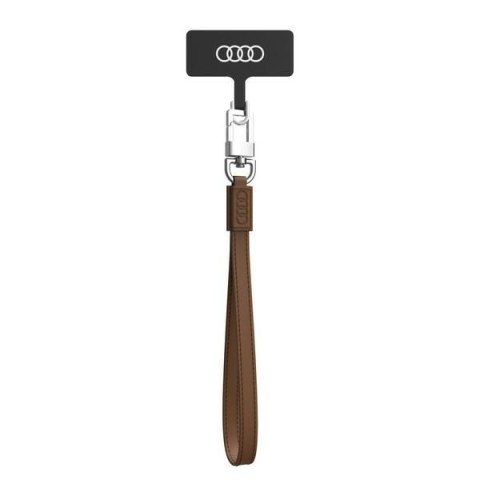 Audi uniwersalna smycz do telefonu 28cm 10mm Leather brązowy/brown AU-HSLSL-GT/D1-BN