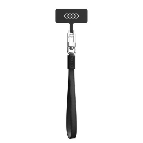 Audi uniwersalna smycz do telefonu 28cm 10mm Leather czarny/black AU-HSLSL-GT/D1-BK