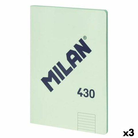 Notatnik Milan 430 Kolor Zielony A4 48 Kartki 21 x 29,7 cm (3 Sztuk)