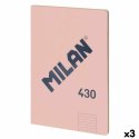 Notatnik Milan 430 Różowy A4 48 Kartki 21 x 29,7 cm (3 Sztuk)