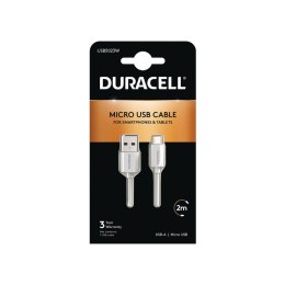 Kabel USB DURACELL USB5023W 2 m Biały (1 Sztuk)