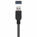 Kabel z rozgałęźnikiem USB Aisens A105-0525 Czarny 5 m (1 Sztuk)