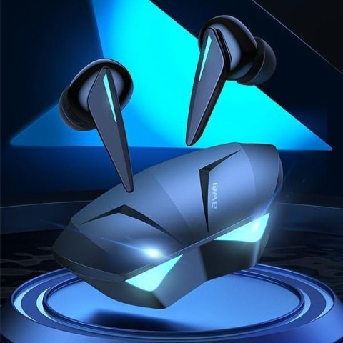 AWEI słuchawki Bluetooth 5.0 T23 TWS+ stacja dokująca gamingowe czarny/black