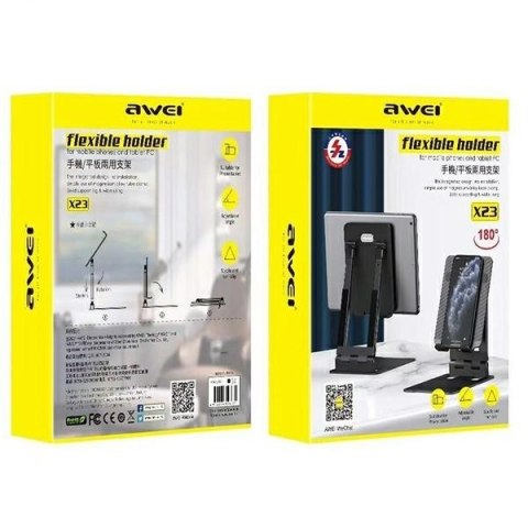 AWEI uchwyt biurkowy X23czarny/black