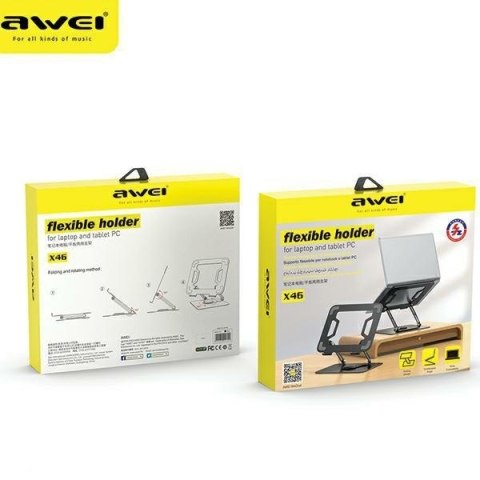 AWEI uchwyt biurkowy X46 rotacyjny nalaptopa czarny/black
