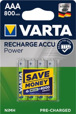 Zestaw akumulatorków AAA VARTA Ready2Use 56703101404 (800mAh ; Ni-MH)